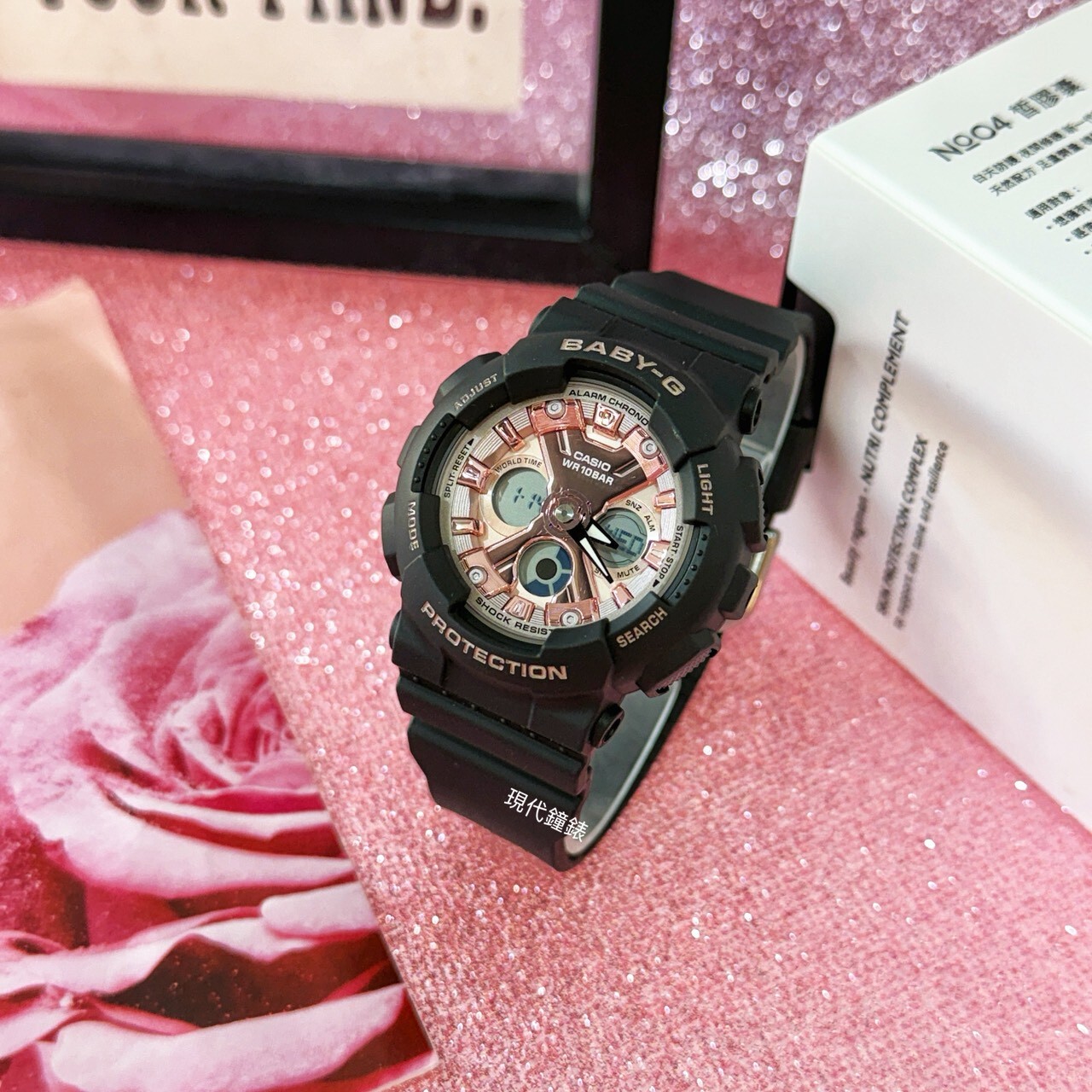 【Baby-G】酷炫金屬雙顯錶BA-130-1A4 43.3mm 現代鐘錶