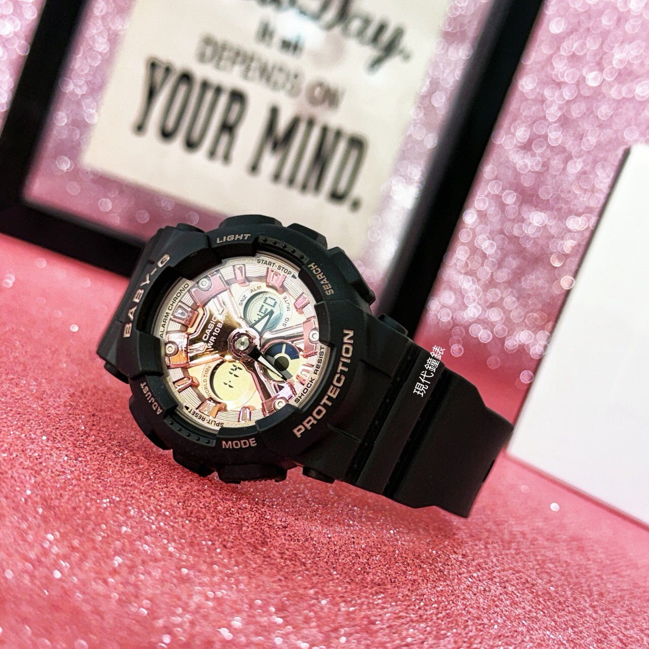 【Baby-G】酷炫金屬雙顯錶BA-130-1A4 43.3mm 現代鐘錶