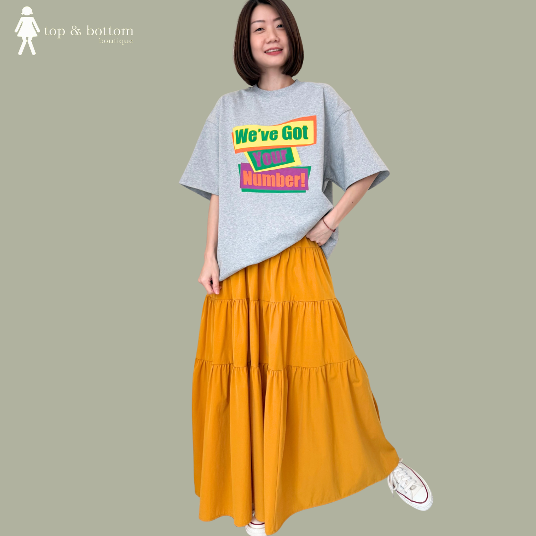 COLOURFUL WORDING OVERSIZE TEE