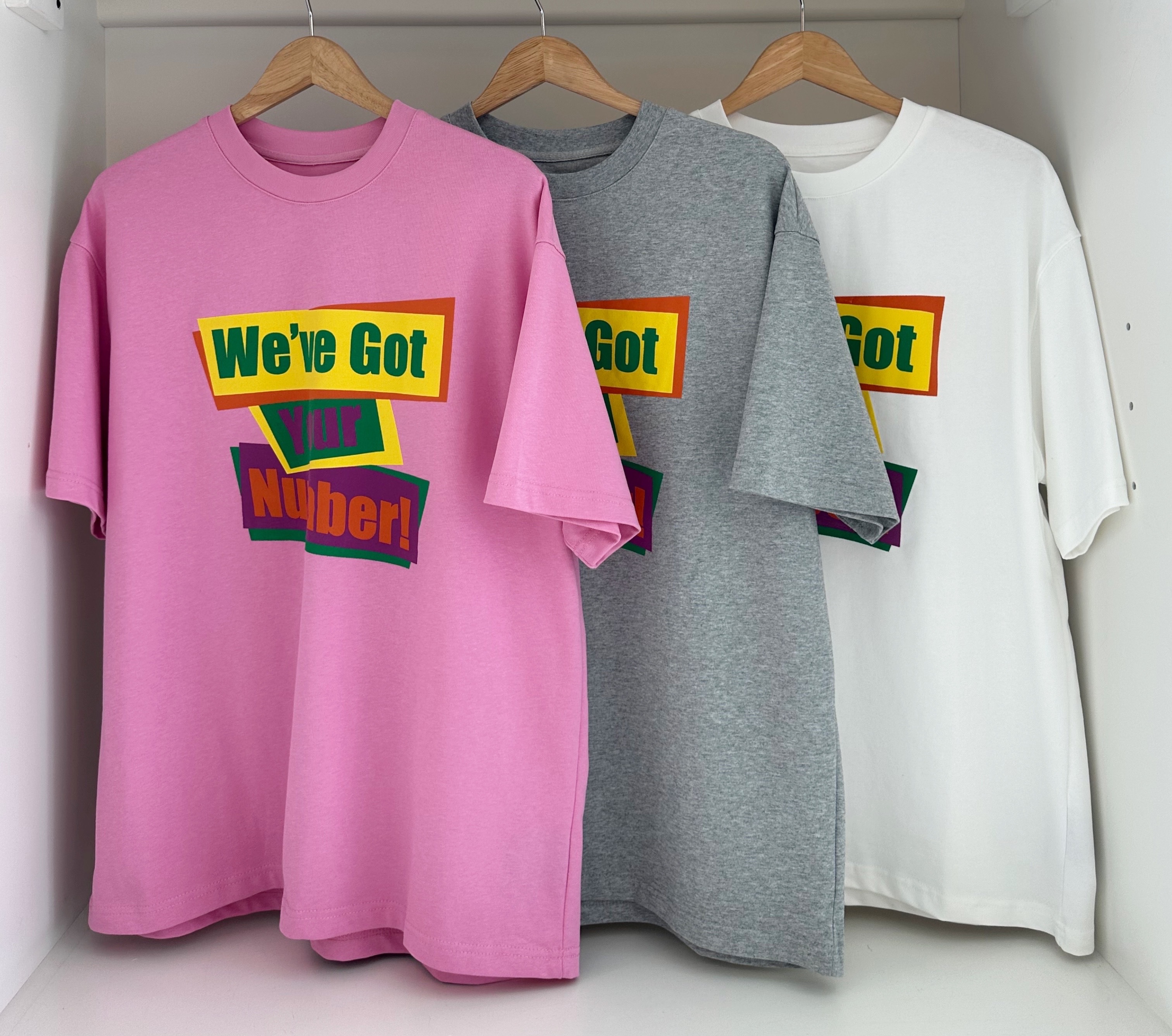 COLOURFUL WORDING OVERSIZE TEE