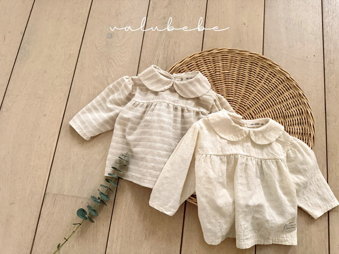 正韓春valu_bebe 兩色氣質感領子上衣