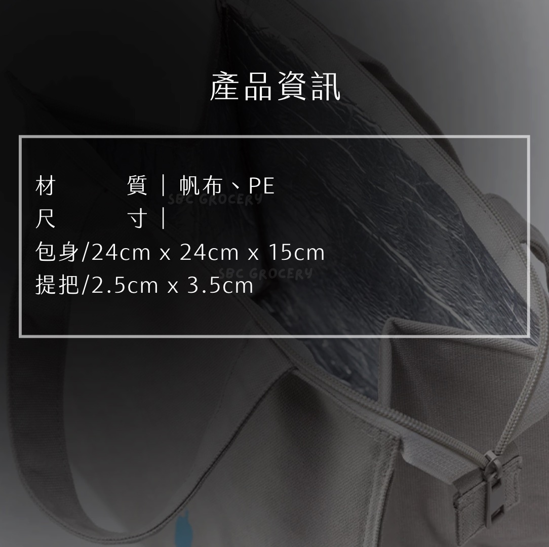 【24H出貨】𝗕𝗹𝘂𝗲 𝗕𝗼𝘁𝘁𝗹𝗲 藍瓶帆布保溫野餐袋