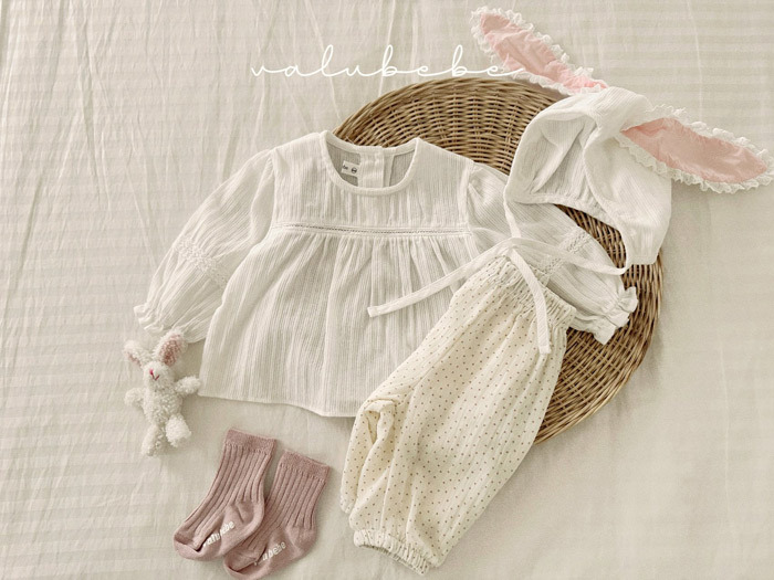 正韓春valu_bebe 浪漫白娃娃上衣