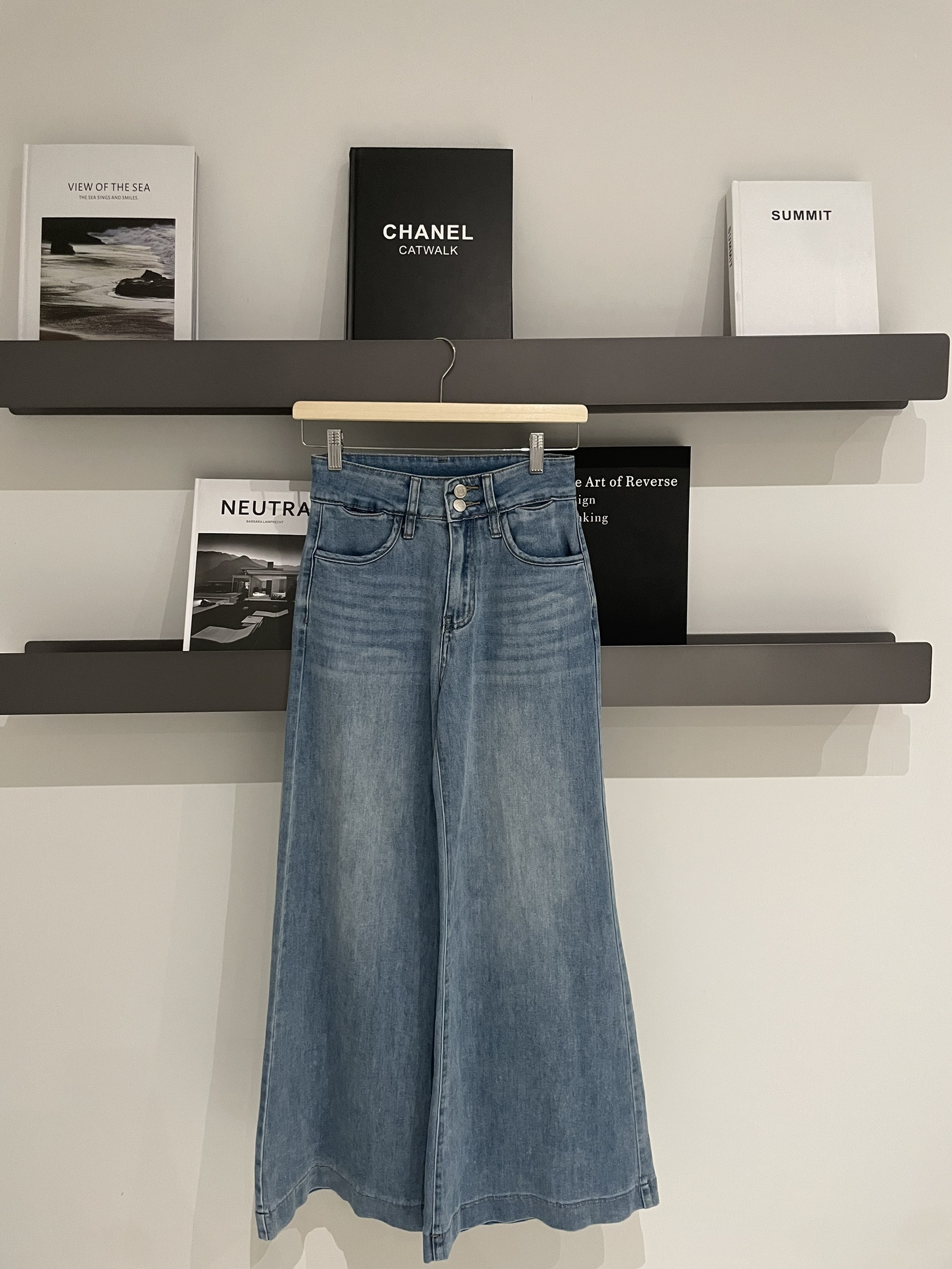 （現貨）#AH16 彈力排釦寬褲