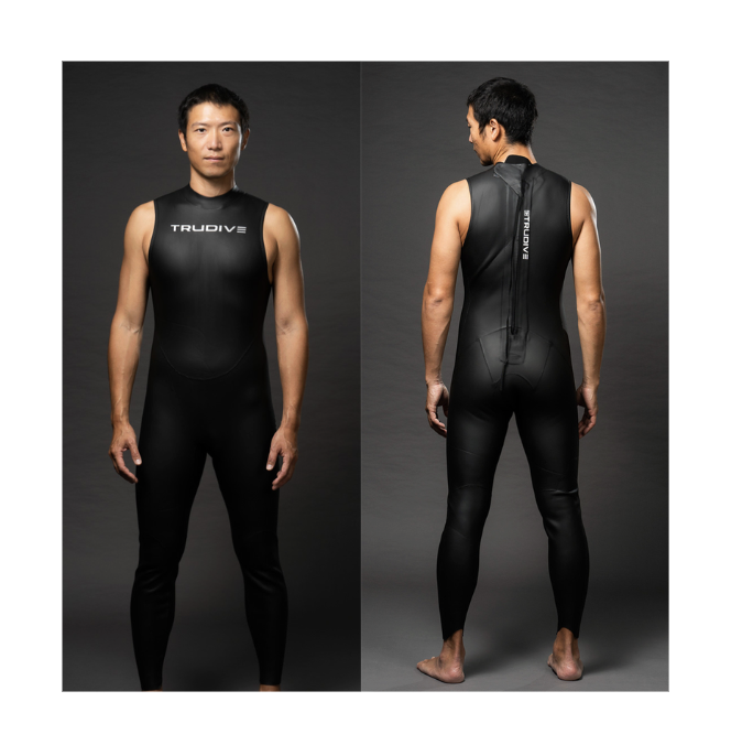 ‼️預購※ TRUDIVE【德爾芬競技款】連身無袖防寒衣 石墨黑