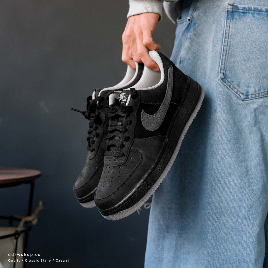 "代購" Nike Air Force 1 Low AF1 麂皮 復古 黑灰 IQ9791-001