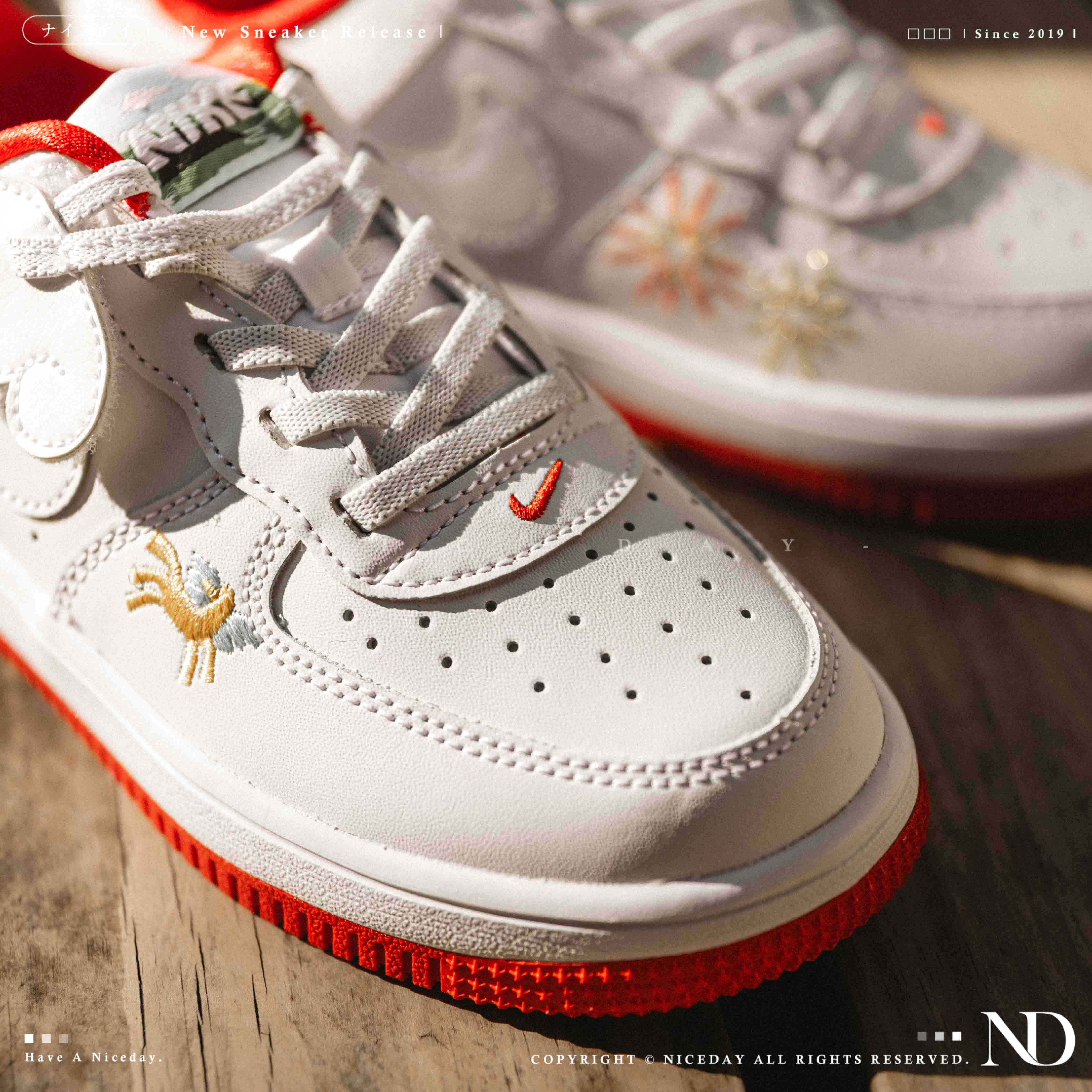 NICEDAY 現貨 Nike Air Force 1 馬年 CNY 小馬 刺繡 春節 煙火 小童 IQ1136-111