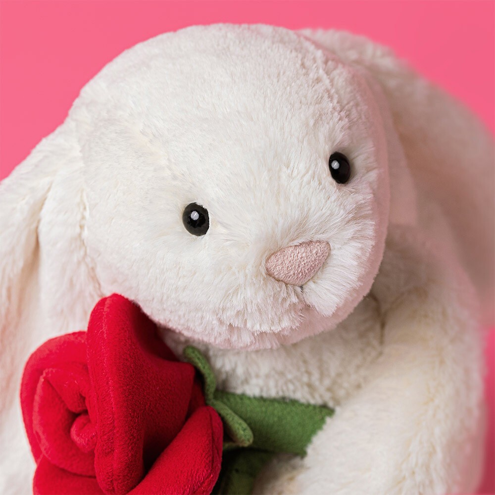 Jellycat Jelly cat Cream Bunny with Rose 玫瑰奶油兔兔