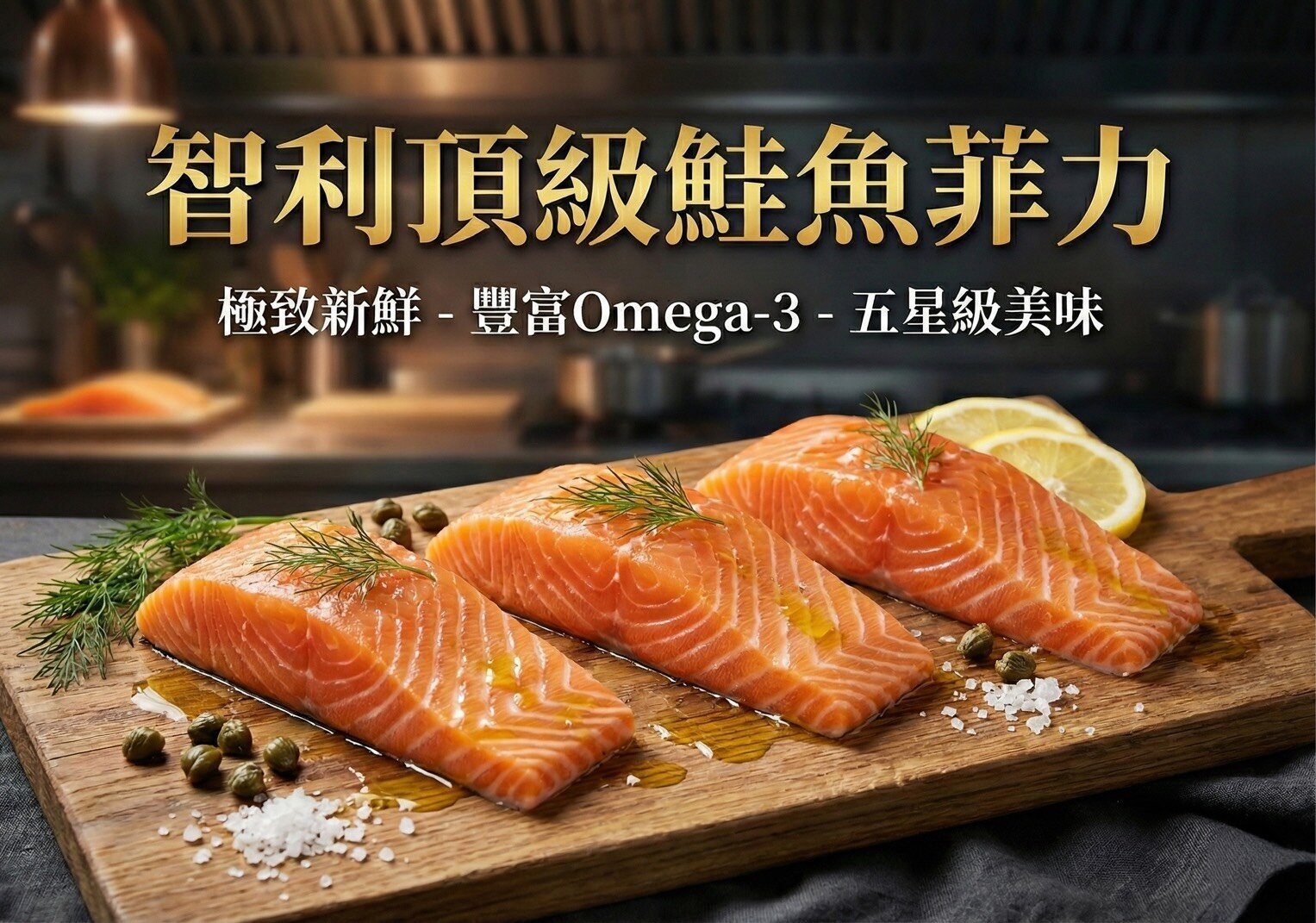 智利頂級鮭魚菲力切塊