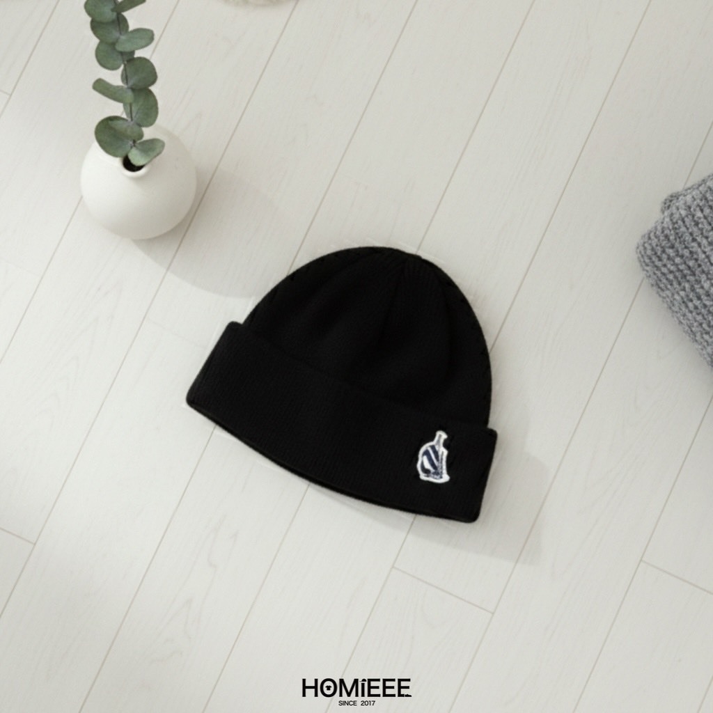 Nautica Point Wool Beanie 毛帽 短毛帽 經典 LOGO 黑色