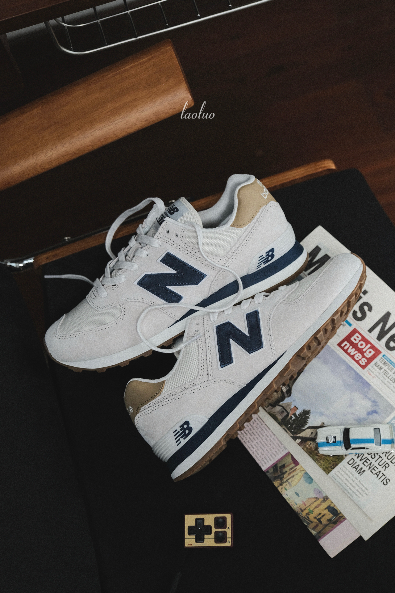 代購-New Balance NB 574 復古麂皮 低幫跑鞋 男女同款 灰色 ML574LGI