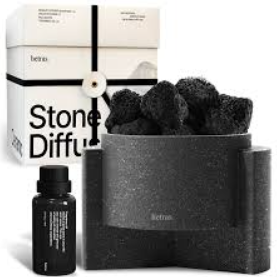 CR260114-H1-Premium Ceramic Stone Diffuser Set Black - Hotel Wood-1ea-(EXP 2027-2028)(香港現貨，截單後約10日後到倉)