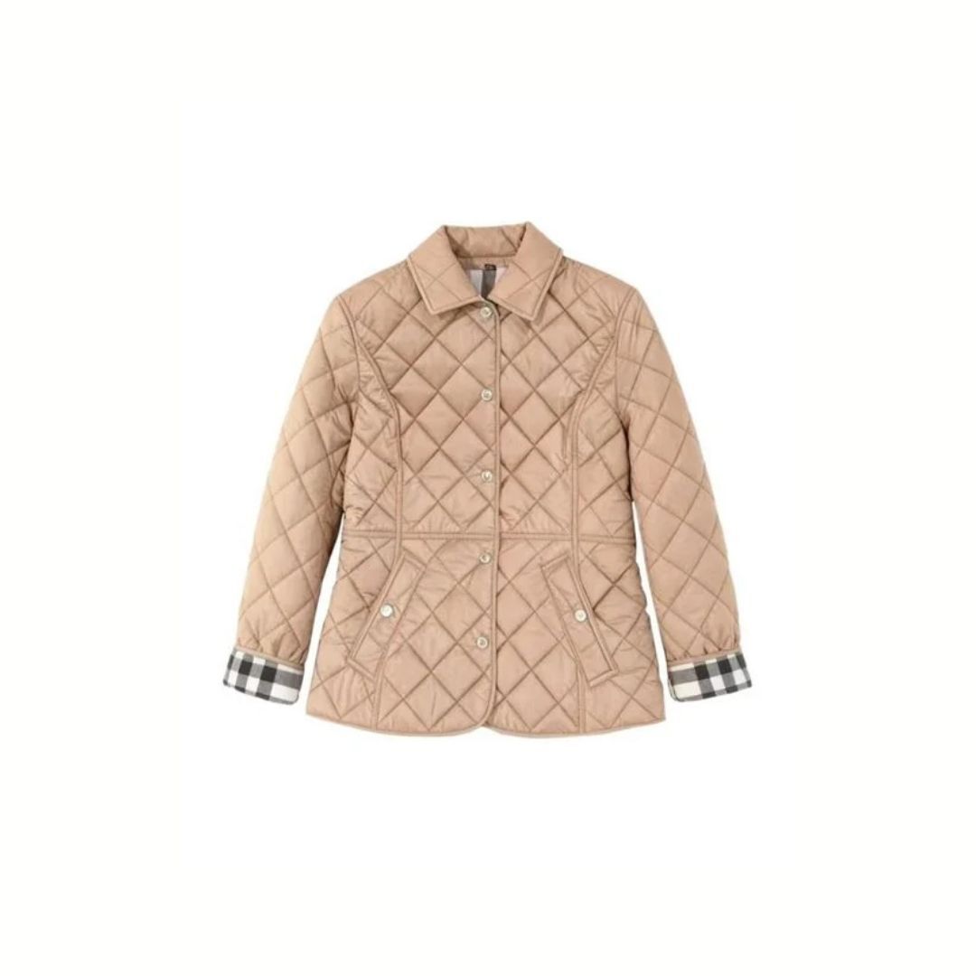 1BR0114-002 [BURBERRY] Cawthorn Quilted Jacket Light Taupe #81114571004 (C-EU-E)