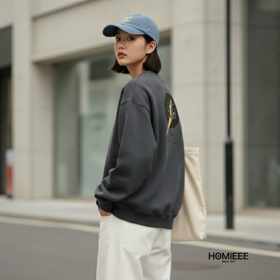 韓國 istkunst uuu 衛衣 大學T 閃電 LOGO 刷毛 鐵灰 燕麥 紫色