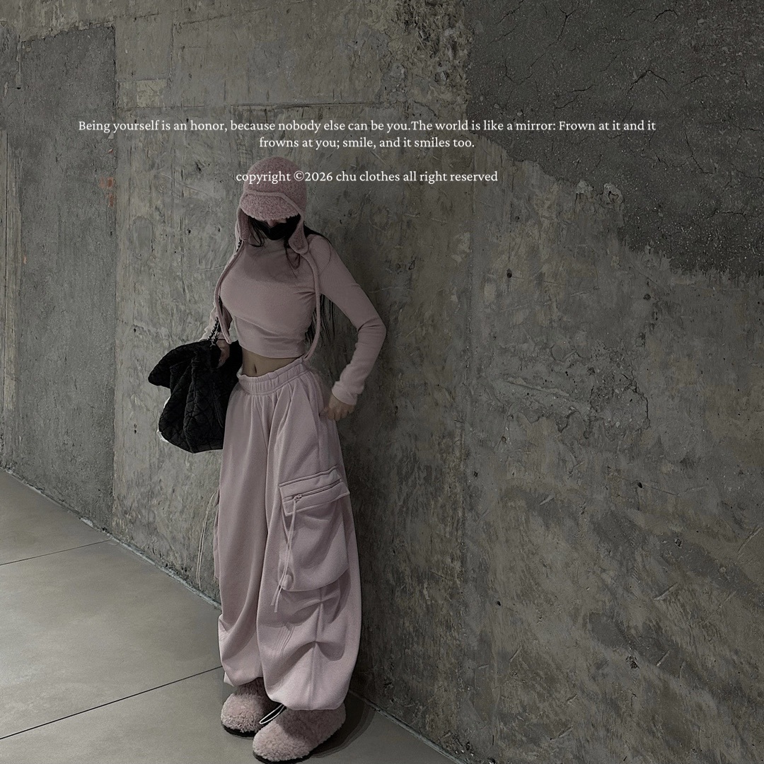 出口正韓！穿上只有顯白的夢幻嫩嬰粉棉褲（內刷天鵝絨）