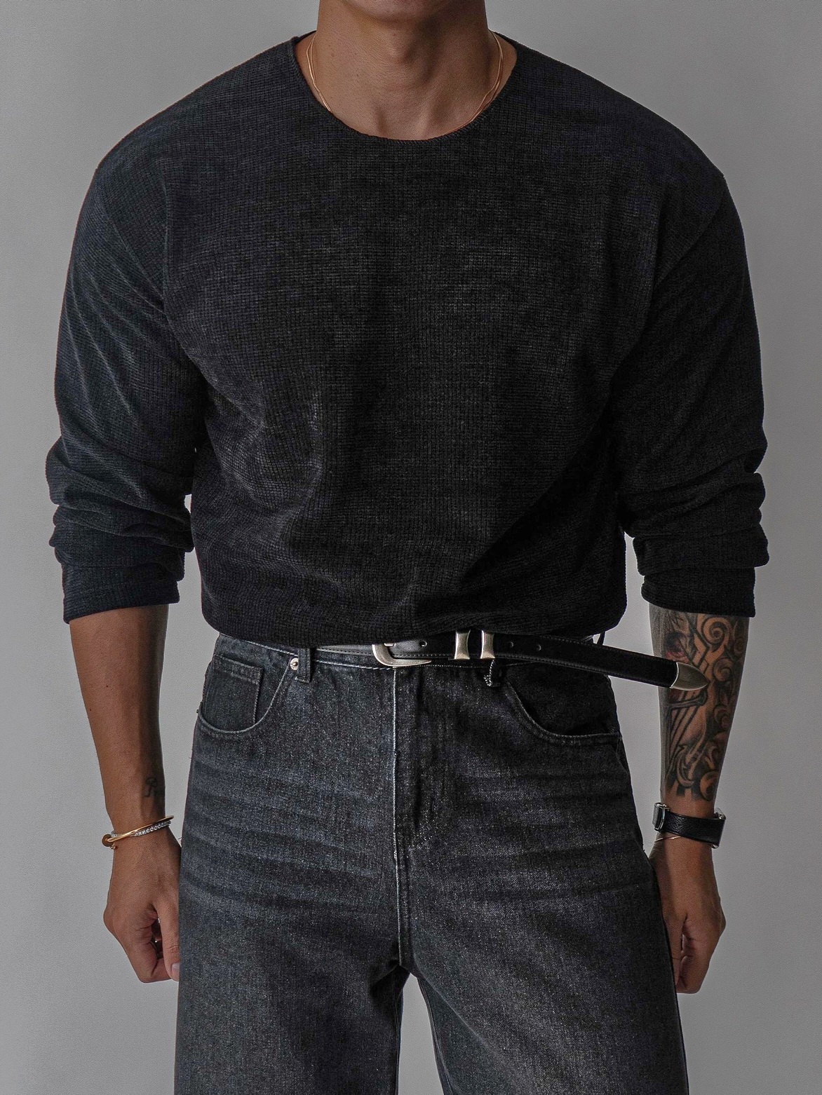 絲絨蘇格蘭長袖T恤