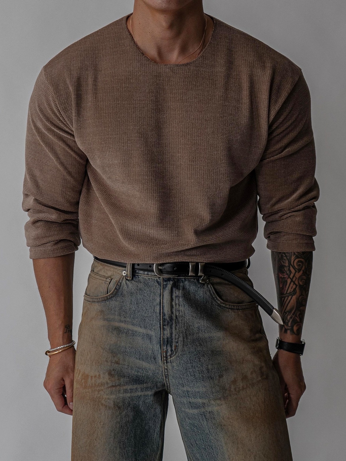 絲絨蘇格蘭長袖T恤