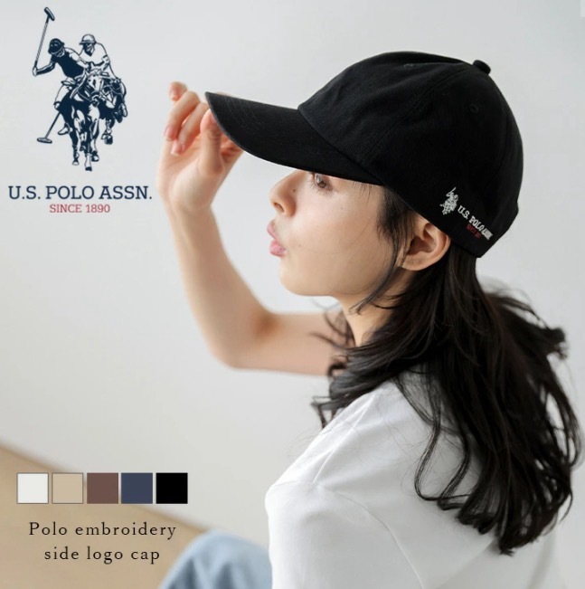 【Luxury】 U.S. POLO ASSN. 側邊刺繍帽 老帽 字母造型 多色可選 男女款