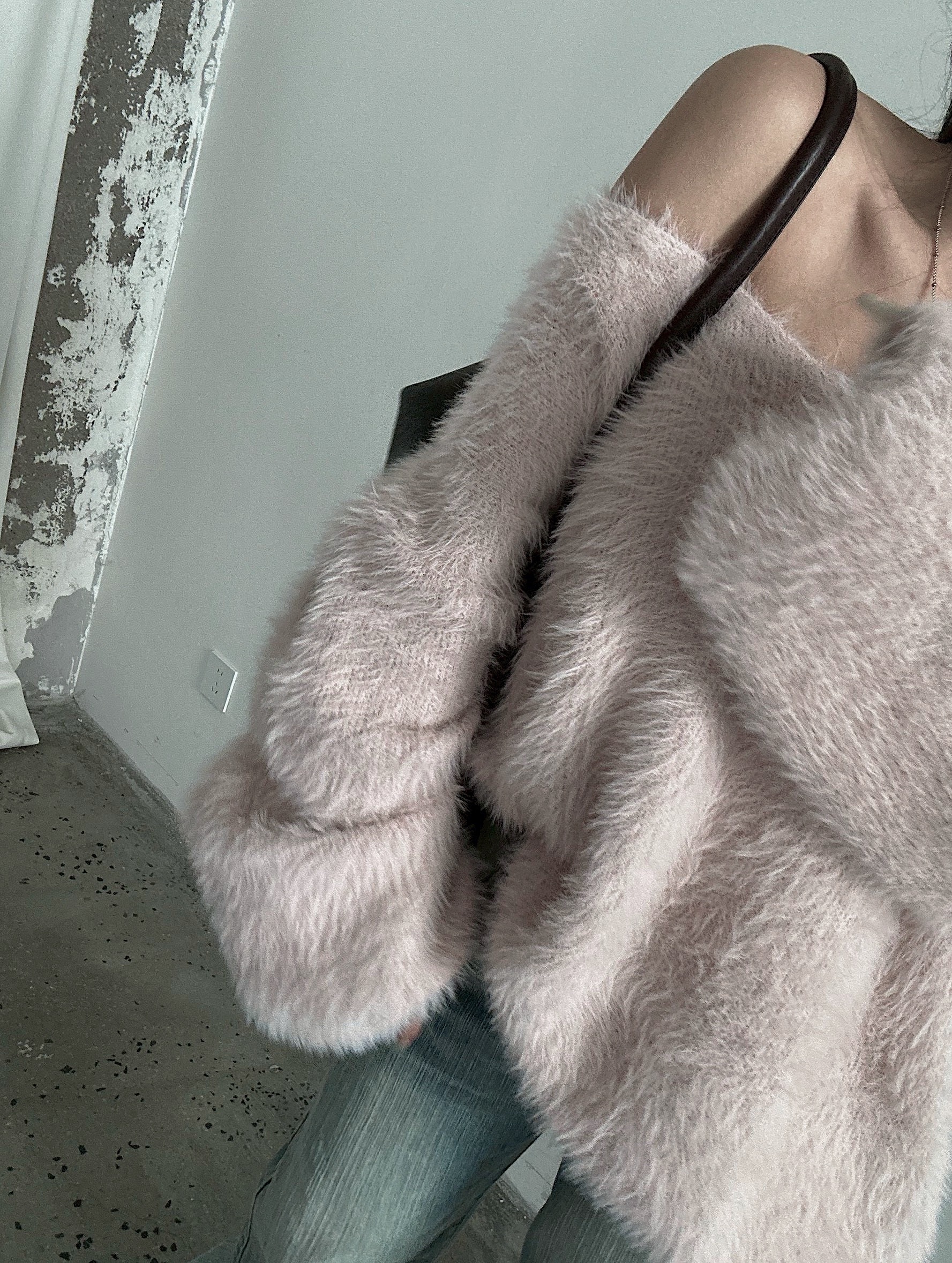 柔焦雲朵，軟糯糯馬海毛毛衣