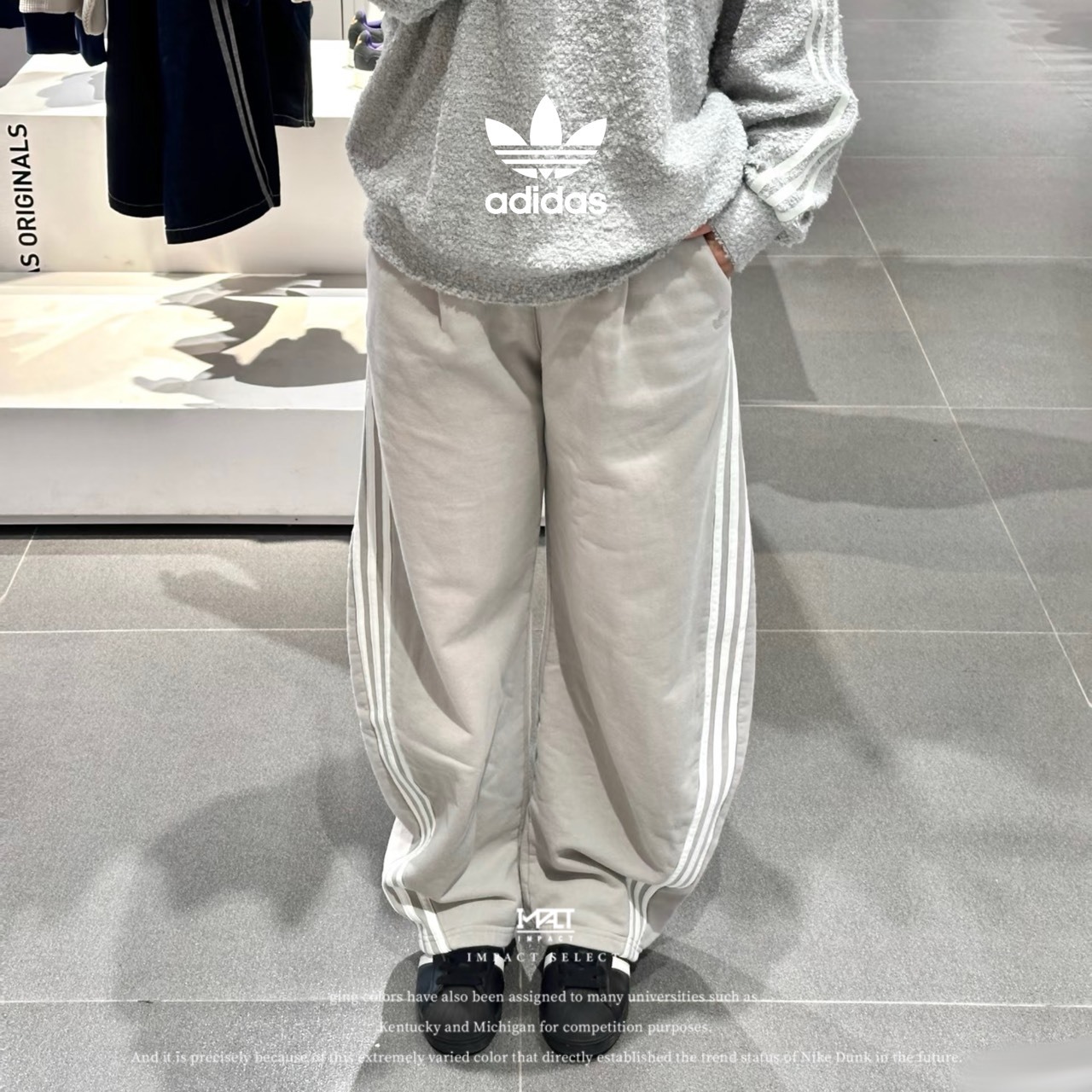 Adidas Originals 水洗彎刀棉褲 IA7519