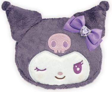 日本 Sanrio 蝴蝶結寶石頭形化妝袋