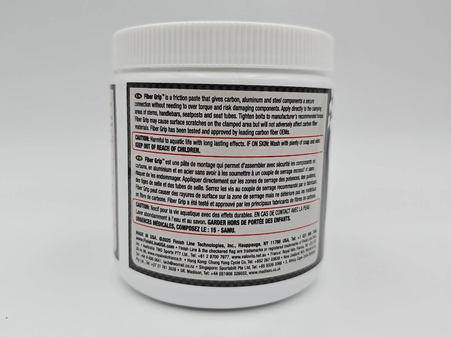 終點線 FINISH LINE Fiber Grip 纖維止滑劑 450g 罐裝 碳纖維組裝劑 碳纖維止滑劑 適用龍頭 車把 座管 座桿