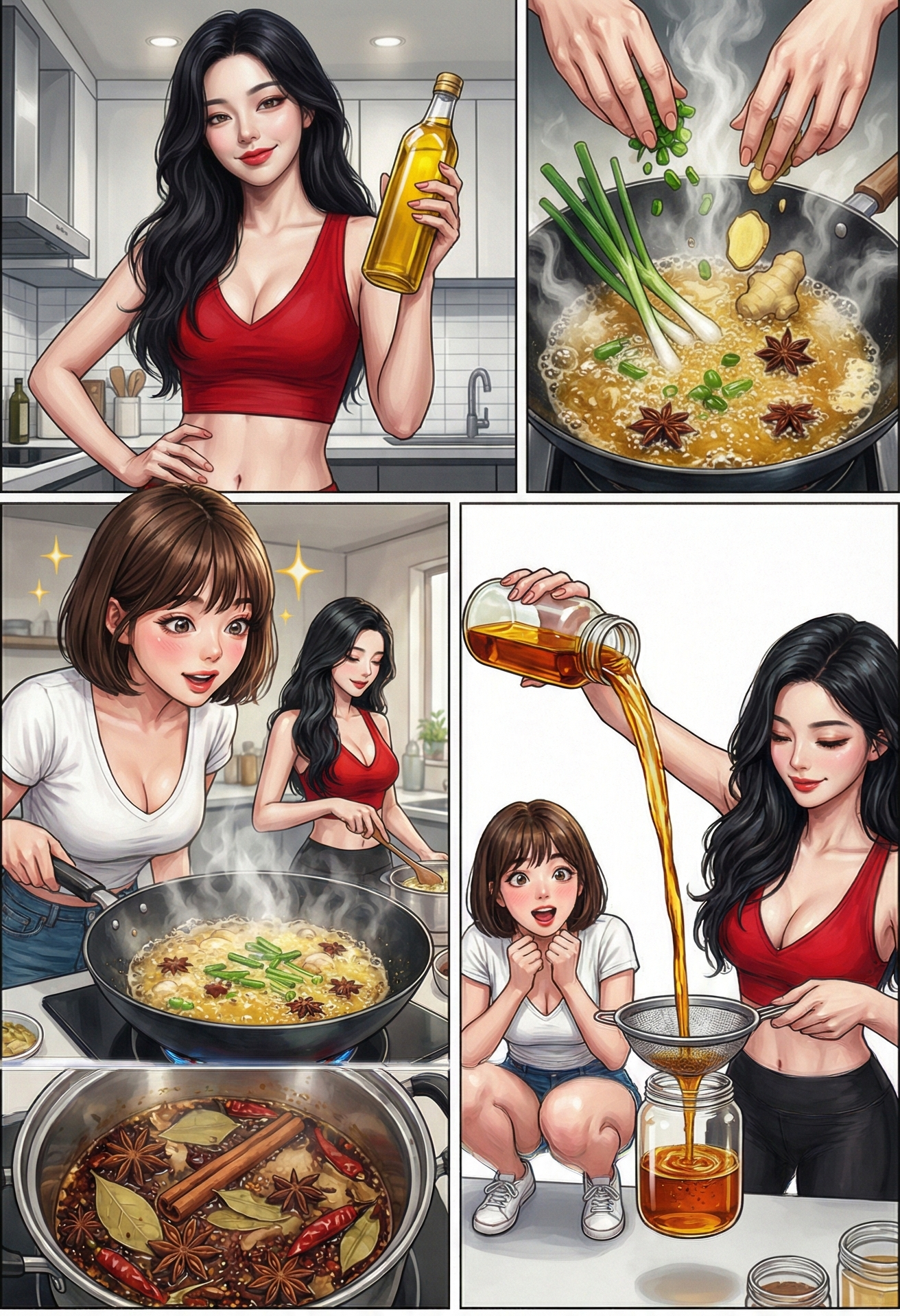 之前的專題裡，我跟各位聊過牛肉、羊肉、豬肉這些食材的專屬香料配方，但今天我想帶大家把目光聚焦在一個更容易被忽視，卻至關重要的環節，那就是「調味油」的製作。在很多朋友的理解裡，油可能只是傳播熱量的媒介，甚至覺得它只是為了防沾鍋。但實際上，我幫很多朋友調整過涼皮、滷肉、麻辣燙、火鍋甚至是拌麵的配方後，我深刻體會到，油不只是配角，它是讓一道美食口味融合、產生深層次複合香味的靈魂推手。這需要香料、蔬菜料和具有方向性的調味料有序配合，就像一支訓練有素的樂隊，蔥油裡的香蔥、花椒油裡的花椒、豆瓣油裡的豆瓣，都是定調的主唱，而我們今天要聊的，就是能讓你「做啥都香」的兩位幕後大咖：「五香蔥油」和「五香料油」。