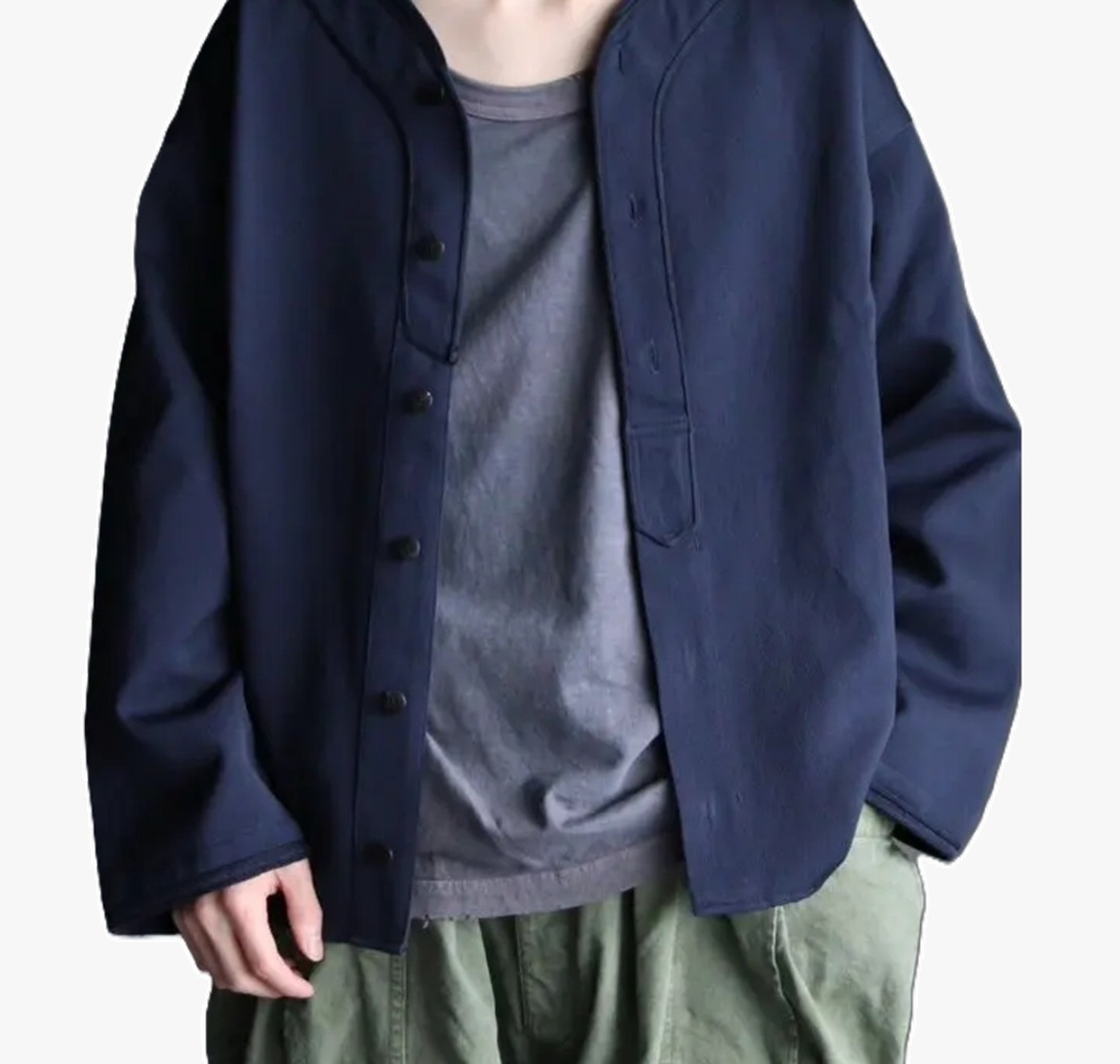VISVIM DUGOUT SHIRT L/S (W/L PIQUE) - NAVY SIZE 3 PRE ORDER ITEM (預訂中)