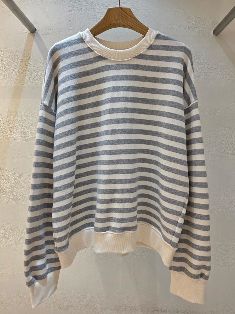 早春法式經典橫條紋棉T｜寬鬆舒適、耐看不退流行的日常基本款