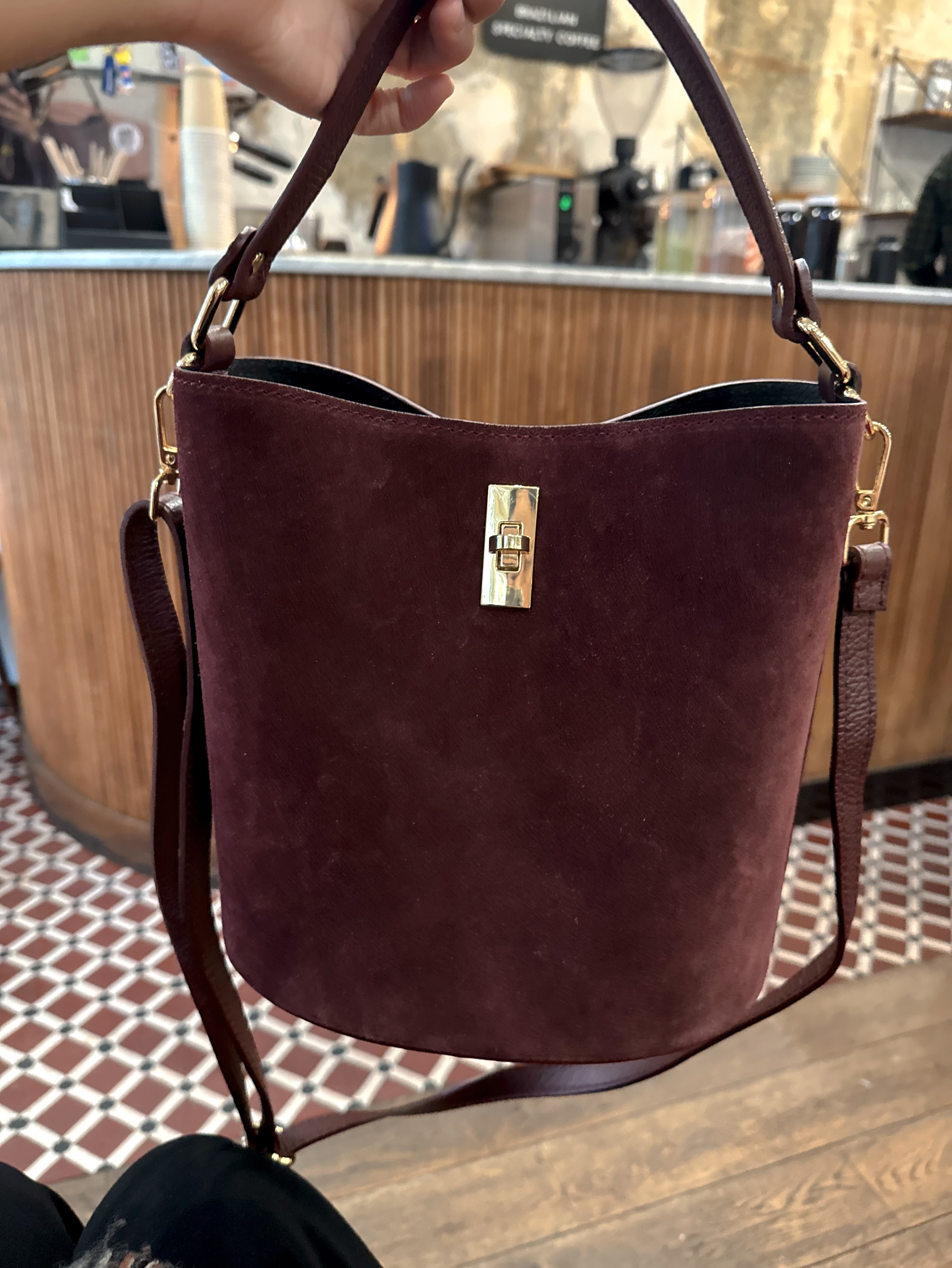 Cherry Paris Leather ALIMA SUÈDE - 4209 Bordeaux 酒紅