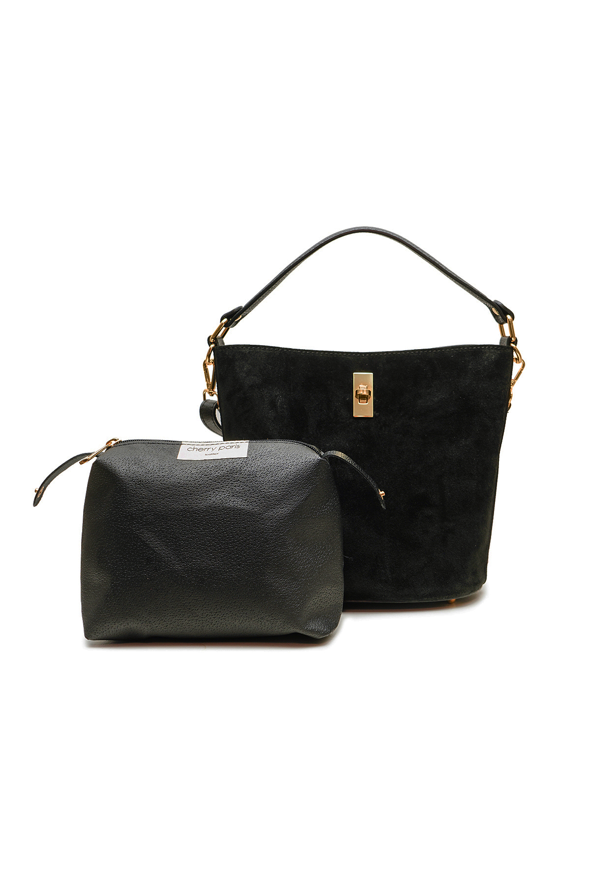 Cherry Paris Leather ALIMA SUÈDE - 4209 Black 黑色