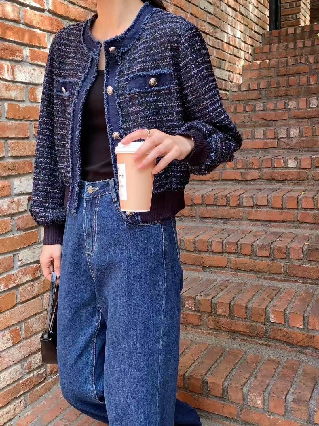 521 優雅牛仔小香外套