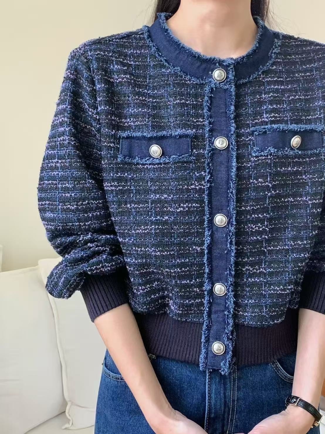 521 優雅牛仔小香外套