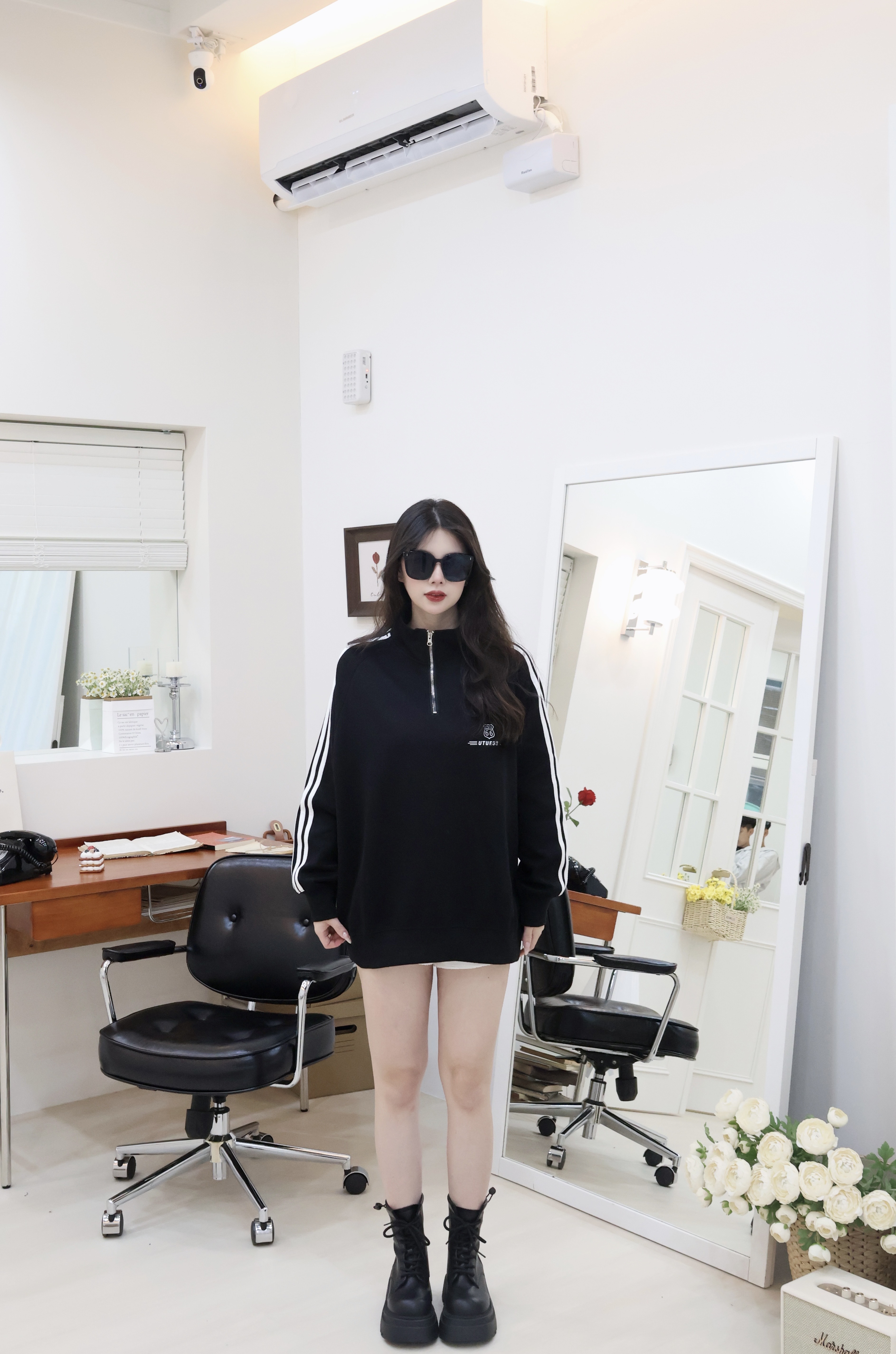 拉鏈立領衛衣🖤