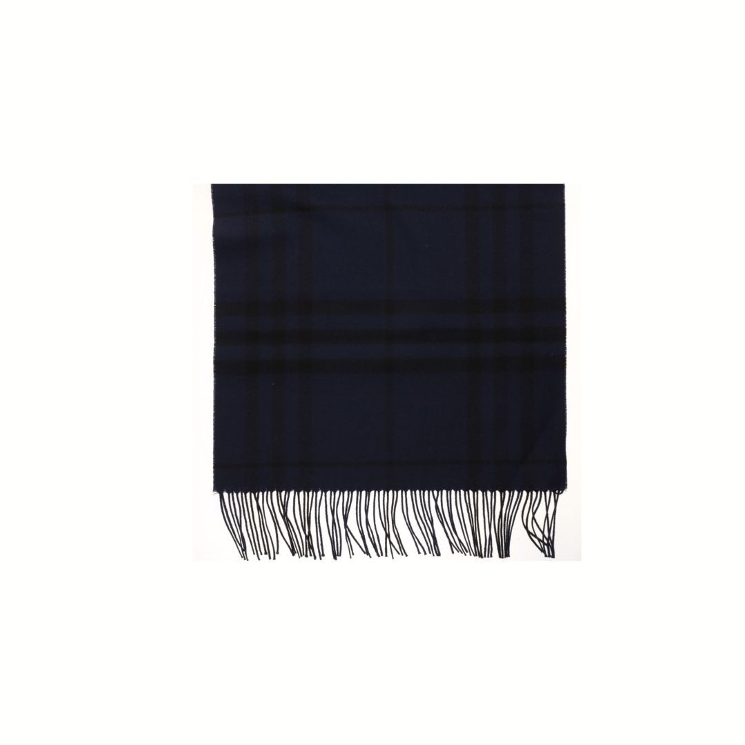 1BR0114-019 [BURBERRY] Scarf Archive Navy #80899521 (F-EU-E)