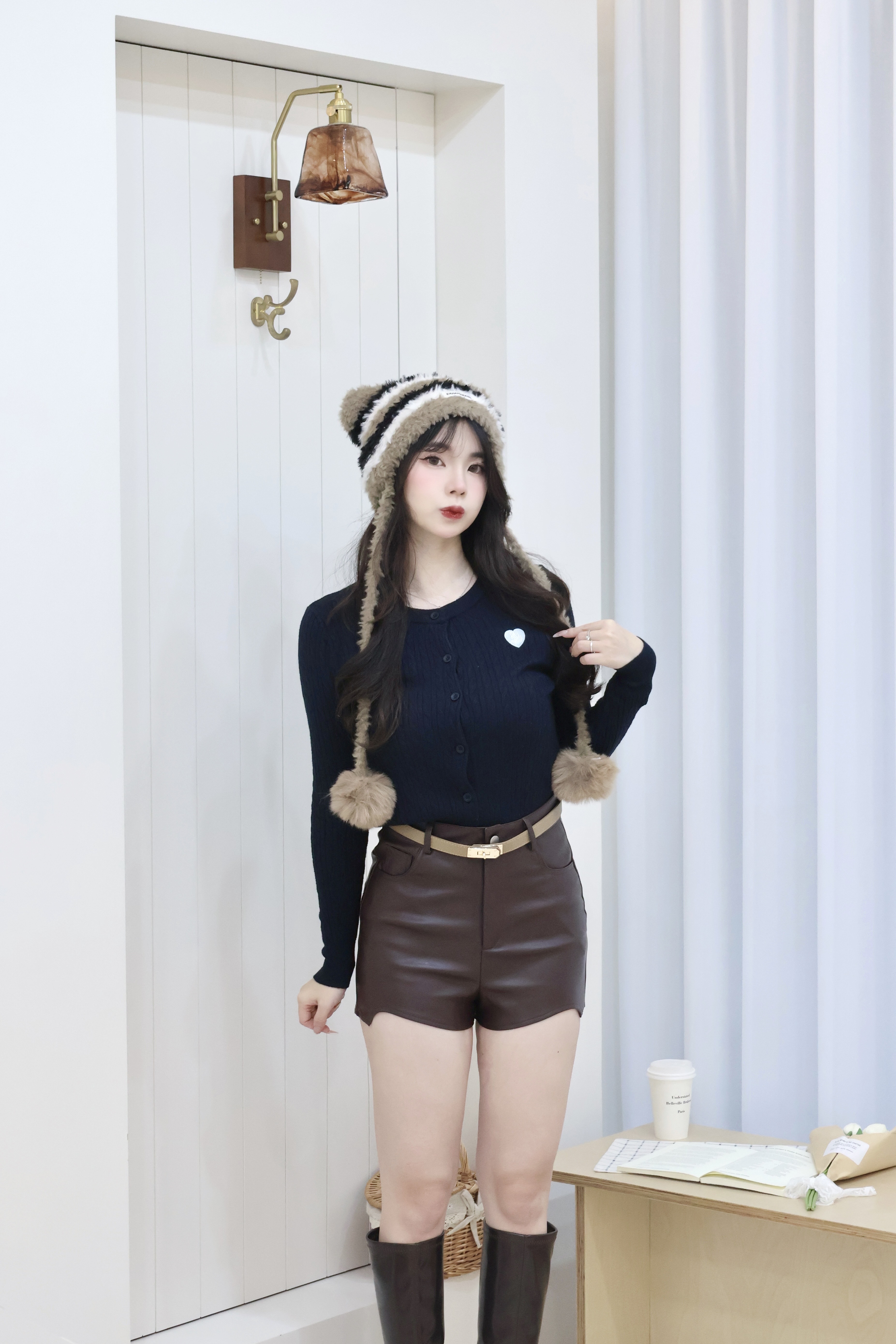 愛心刺繡麻花針織💖