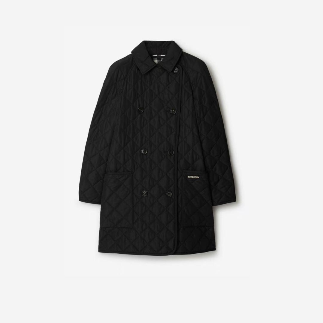 1BR0114-020 [BURBERRY] Quilted Coat Black #80841991002 (C-EU-E)