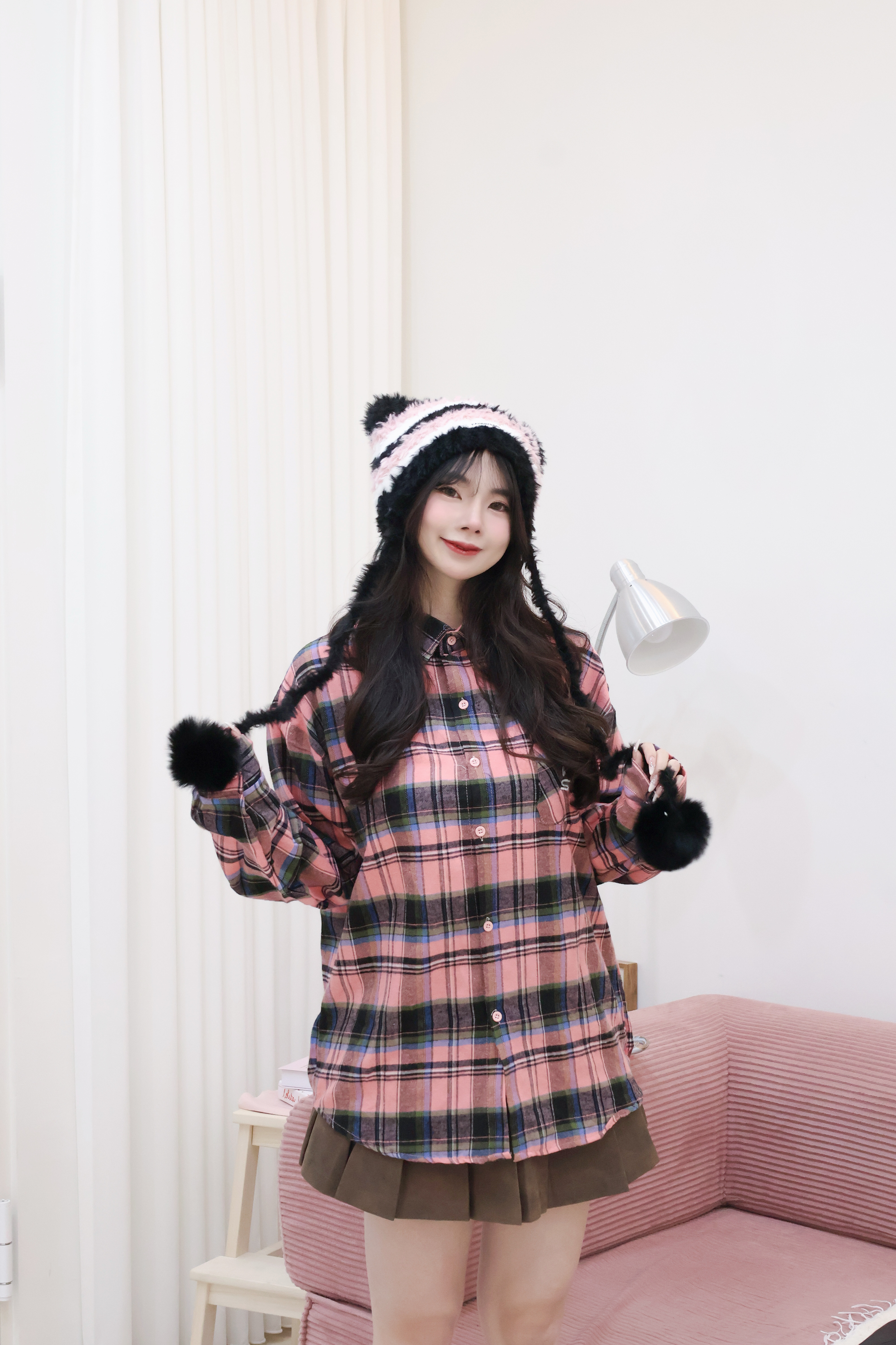 美式甜酷格子襯衫🍒