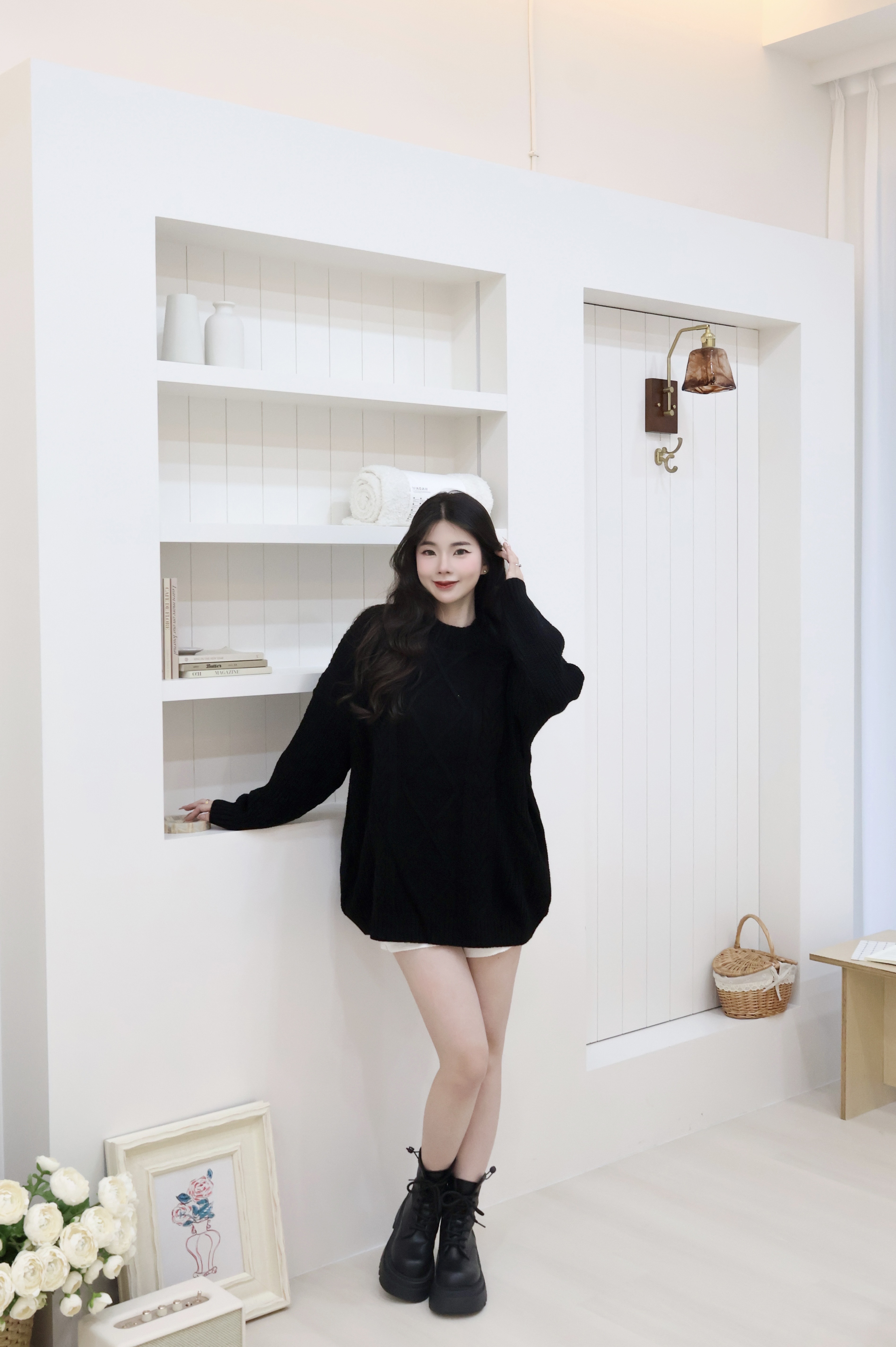 厚磅鈕扣麻花針織🧶