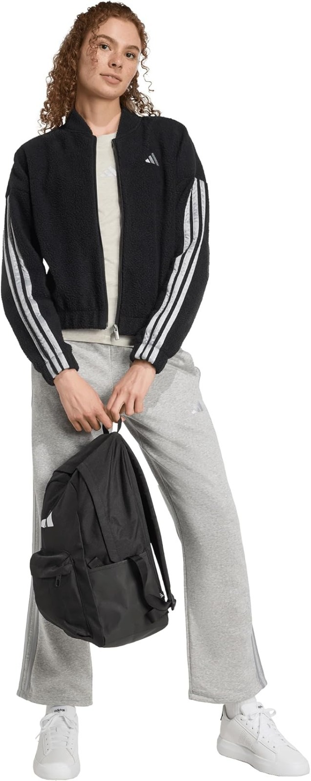 【預購】ADIDAS H011450 女裝抓絨拉鍊運動外套