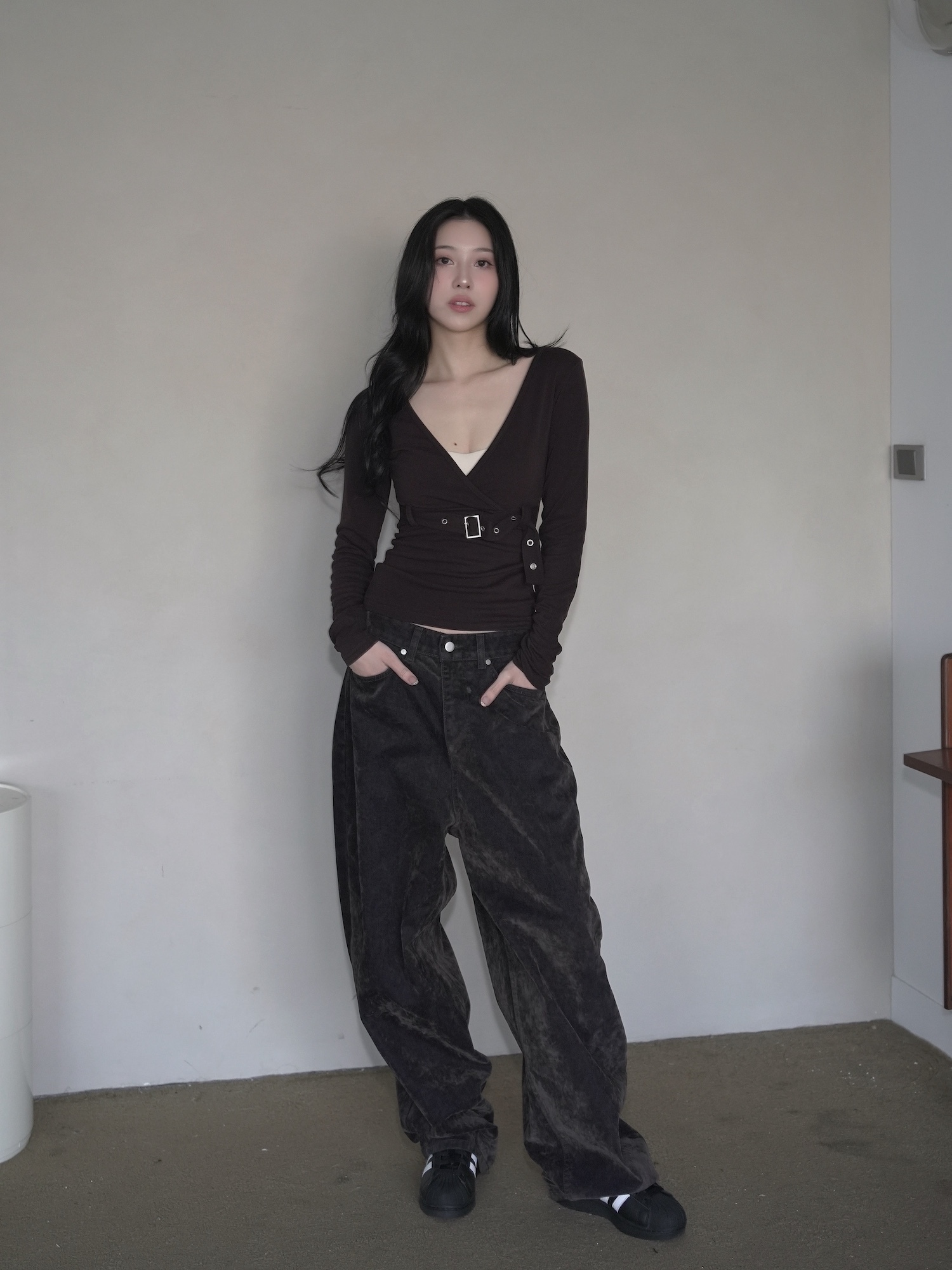 【Nana Pick🍒】炭灰慵懶落地褲