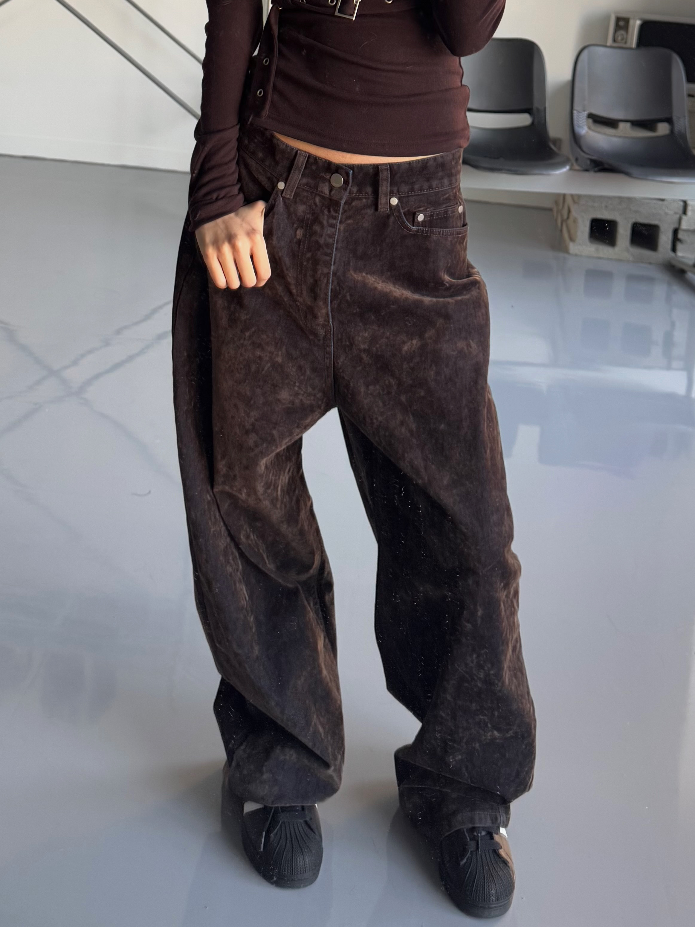 【Nana Pick🍒】炭灰慵懶落地褲