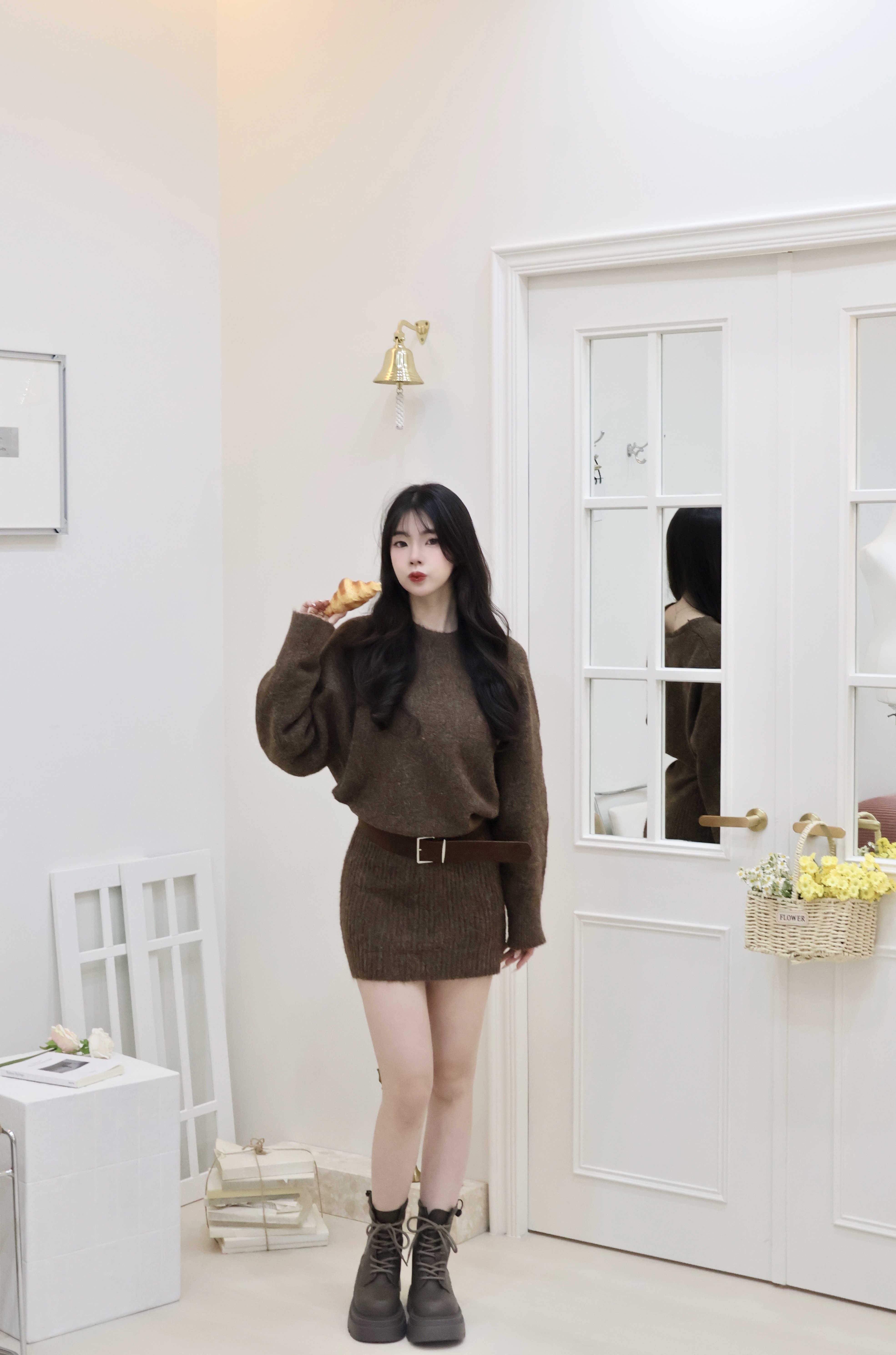 歐膩針織洋裝(送皮帶🍂