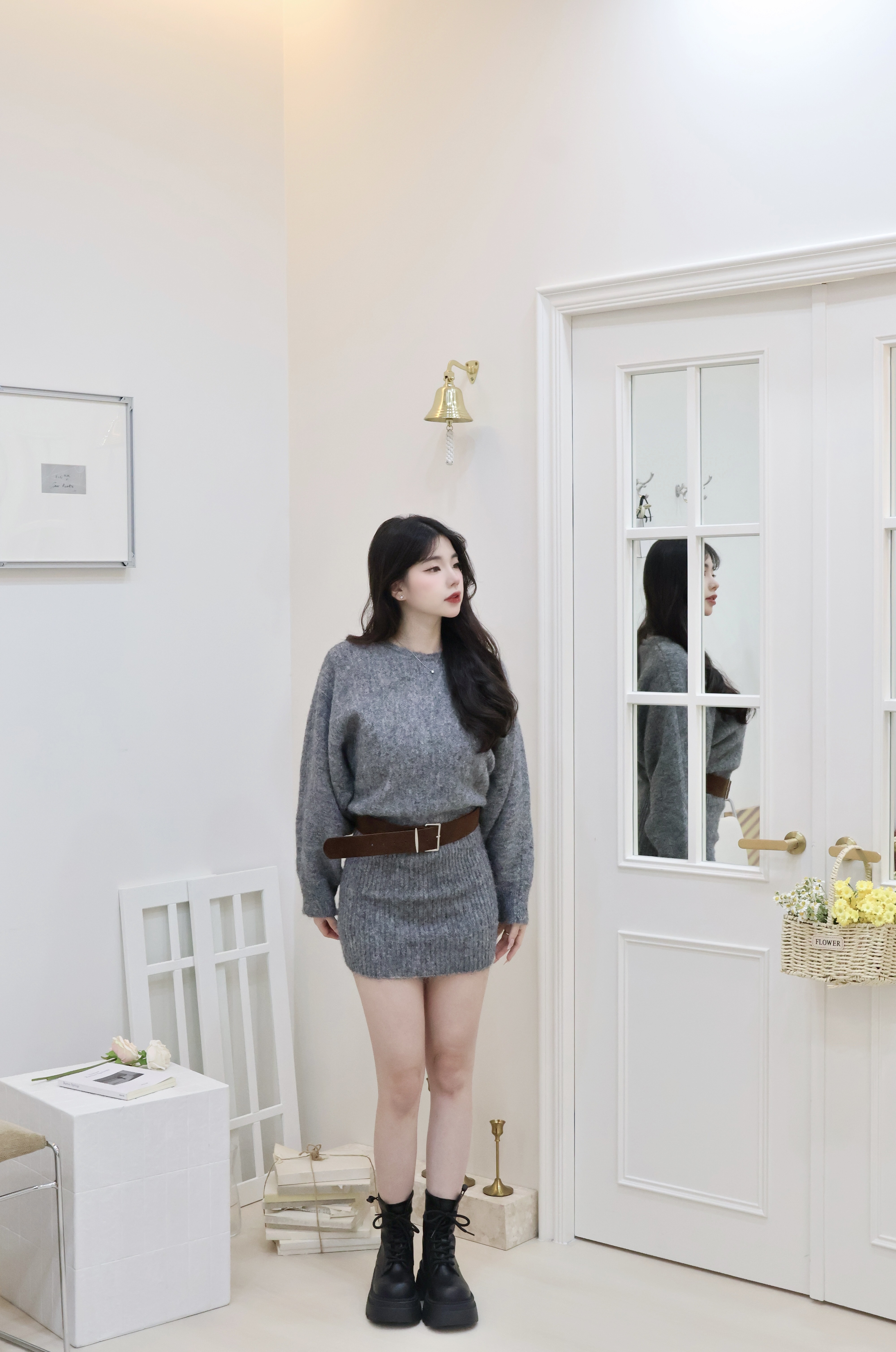 歐膩針織洋裝(送皮帶🍂