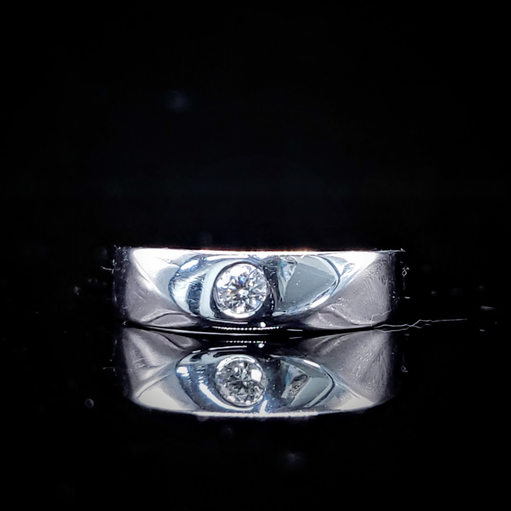 全新PT900鉑金【單粒8份鑽石】戒指