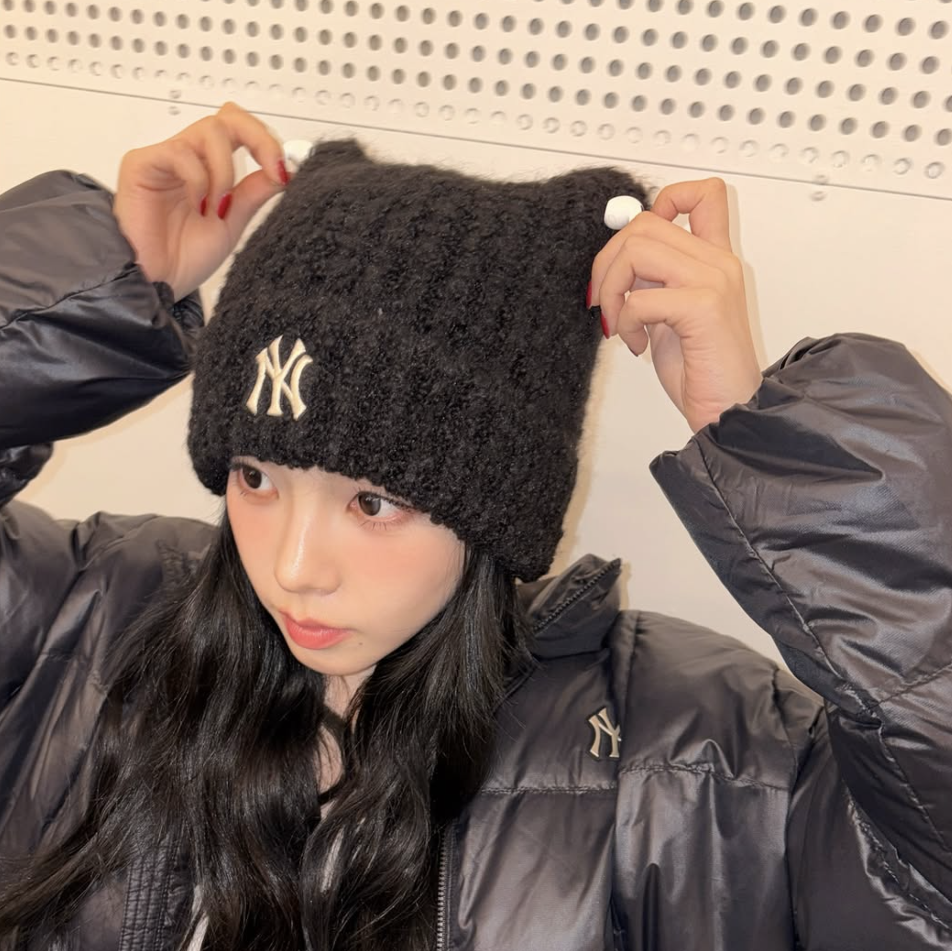 現貨 | MLB Plush Meowing Beanie 貓耳 冷帽