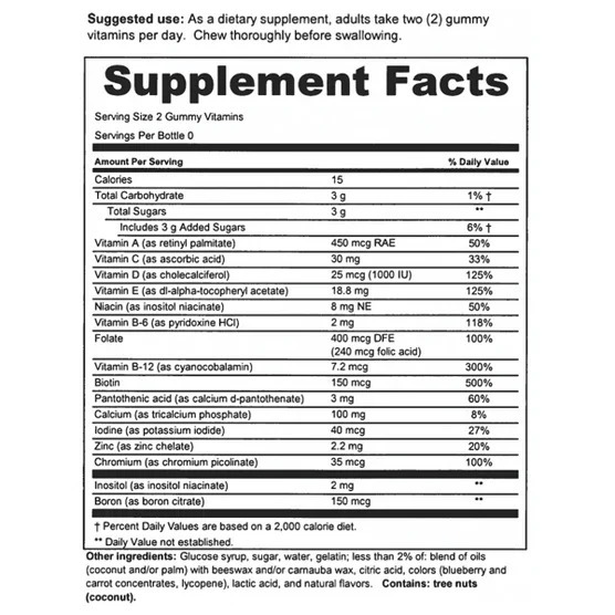 【直播】Vitafusion H011406 女士多種維生素軟糖 (220粒)