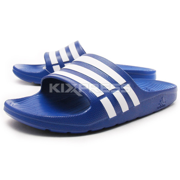 Adidas Duramo Slide G14309 男女 運動 涼鞋 拖鞋 休閒 舒適 輕量 藍 白 愛迪達
