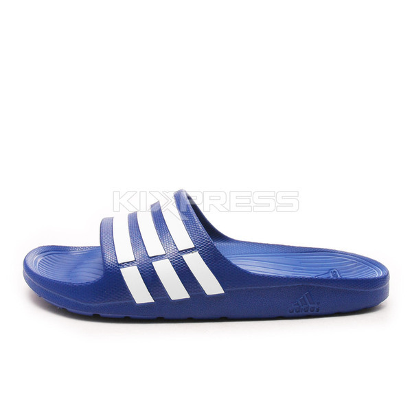 Adidas Duramo Slide G14309 男女 運動 涼鞋 拖鞋 休閒 舒適 輕量 藍 白 愛迪達