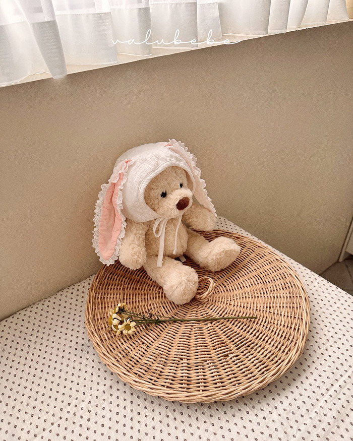 正韓春valu_bebe 蕾絲兔耳帽